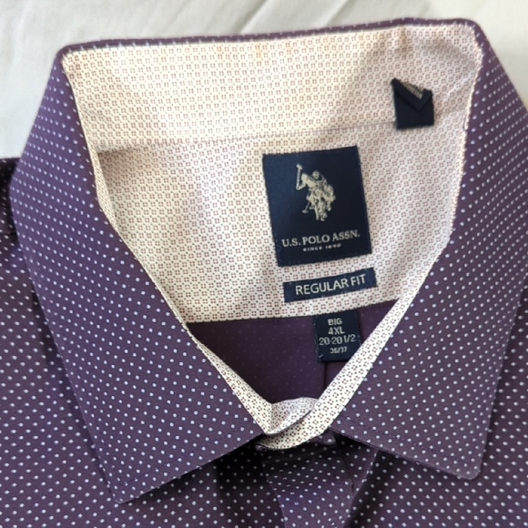 U.S. Polo Assn. Purple Casual Button Down Shirt - Picture 2 of 14
